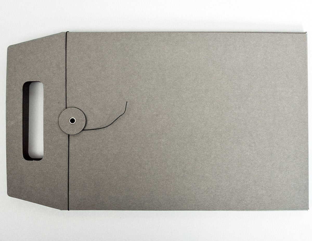 Präsentationsmappe A4 „To Go“ geschlossen, Grau, stabile Mappe für Unterlagen, Angebote und Meetings