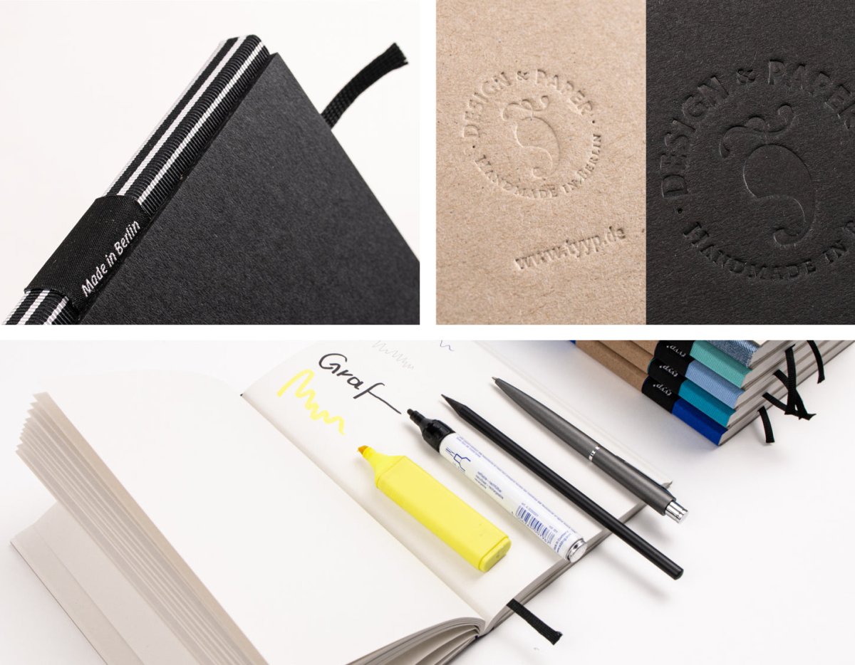 Notizbuch A5 „BerlinBook" – blanko, perforiert