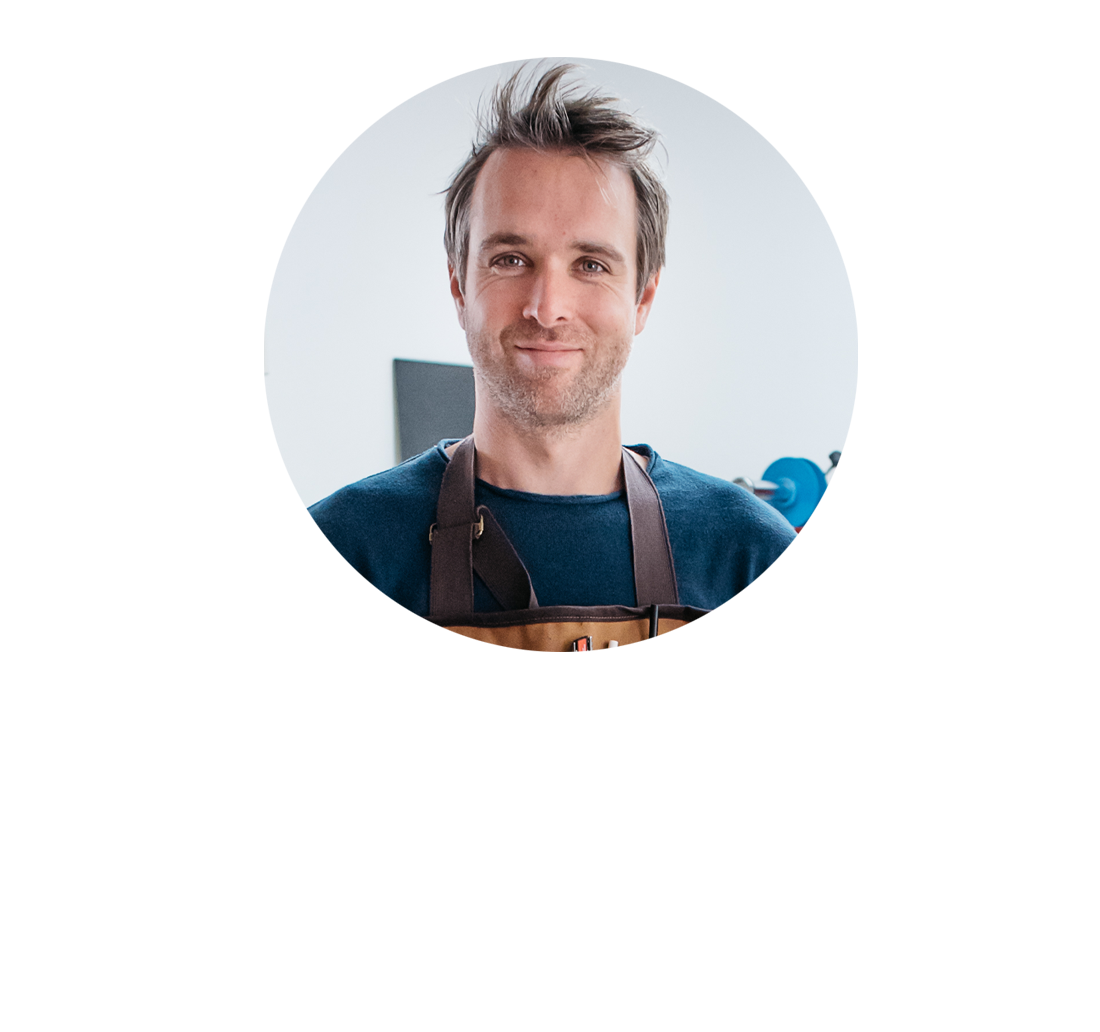 Christoph Andrews, Gründer von tyyp, in der Manufaktur