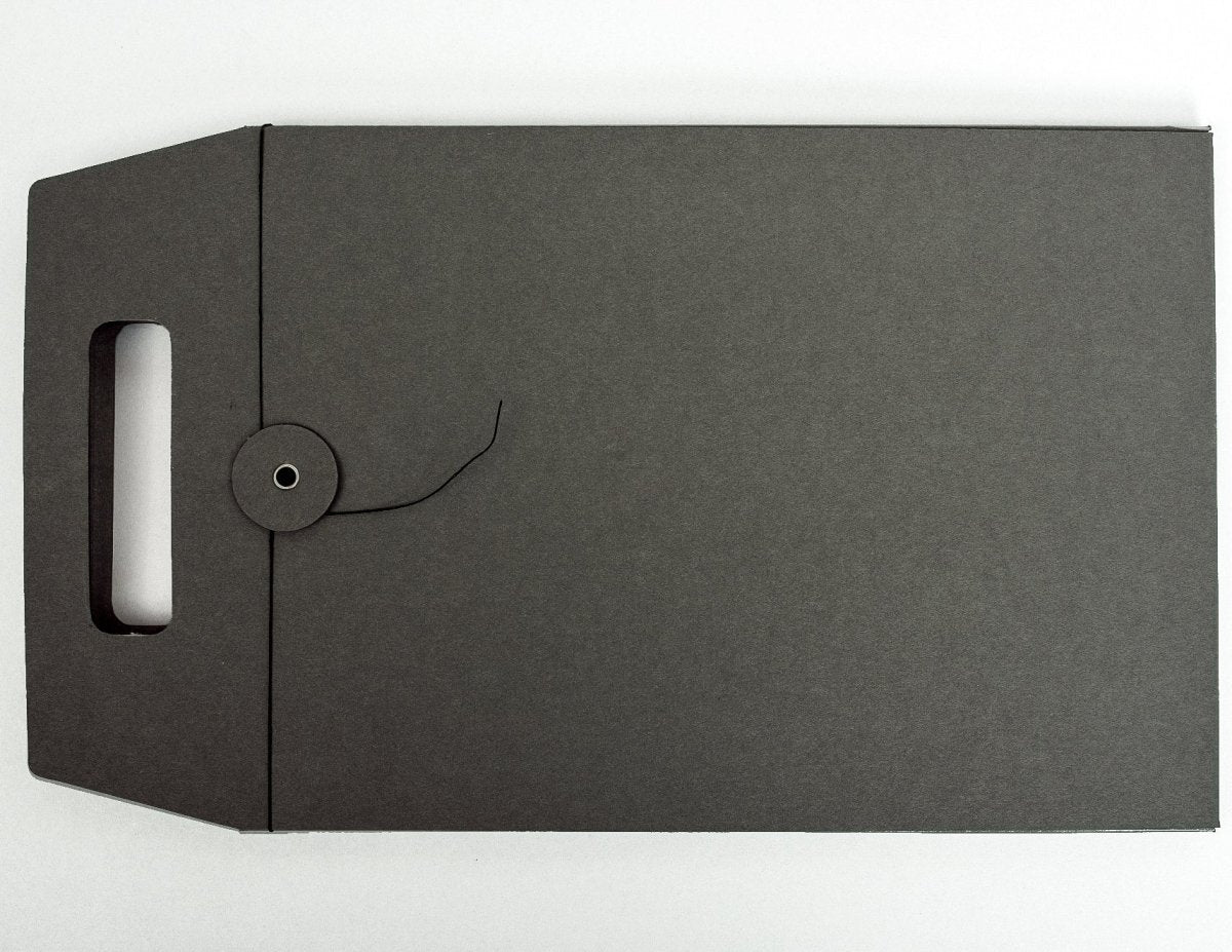 Präsentationsmappe A4 „To Go“ geschlossen, schwarz, stabile Mappe für Unterlagen, Angebote und Meetings