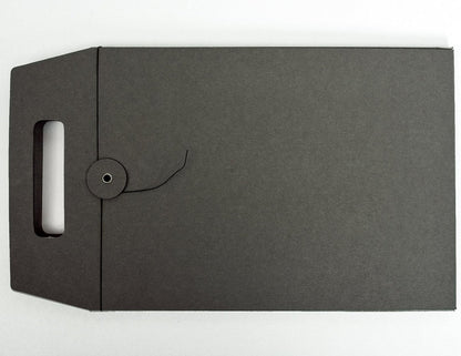 Präsentationsmappe A4 „To Go“ geschlossen, schwarz, stabile Mappe für Unterlagen, Angebote und Meetings