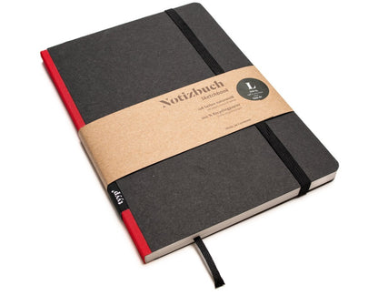 Notizbuch A5 „Klassik“ mit Logo - Prägung (10–100 Stück) (Recyclingpapier) - tyyp