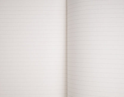 Notizbuch A5 liniert, liniertes Innenpapier aus 100% Recyclingpapier, Detailansicht