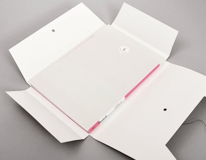 Offene Sammelmappe A4 „Envelope“, Dokumentenmappe aus Karton mit Verschluss, für Unterlagen und Projekte