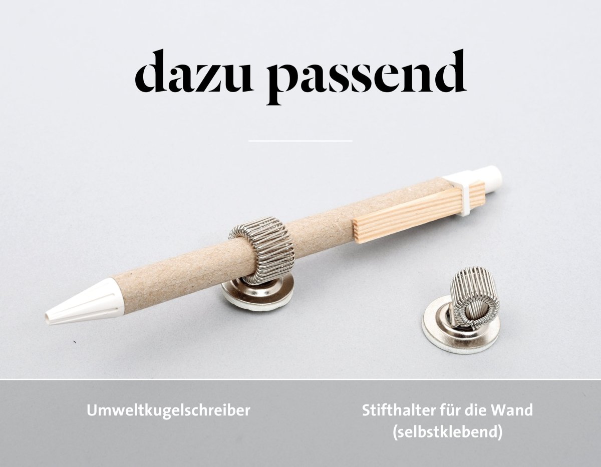 Für Wandkalender 2026 passend dazu der wandstifthalter aus MEtall zum an die Wand kleben