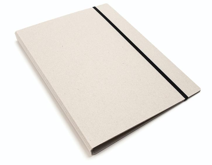 Klemmmappe A4 in Schwarz, Recyclingkarton, clean für Büro, Agentur, Architektur