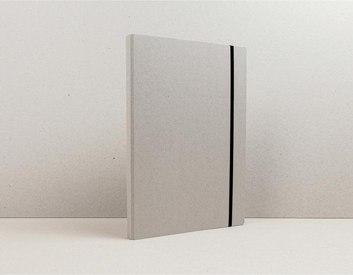 Klemmbrettmappe recyclingkarton Öko-Grau nachhaltig  - tyyp Individuell bedruckte Design-Klemmmappe mit Firmenlogo von TYYP®
