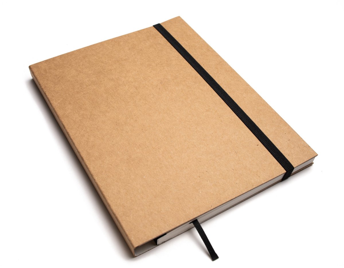 Notizbuch A5 „Schweizer Broschur“ blanko, perforiert, 100% Recyclingpapier, nachhaltiges Notizbuch
