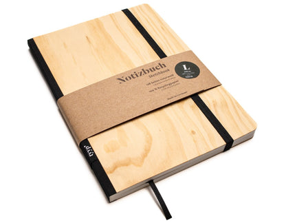 Notizbuch Holz A5 aus 100 % Kiefer Recyclingpapier - tyyp®