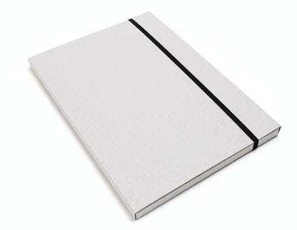 Sammelmappe A4 „Urban“ aus Recyclingkarton, grau, mit Gummibandverschluss, minimalistisch