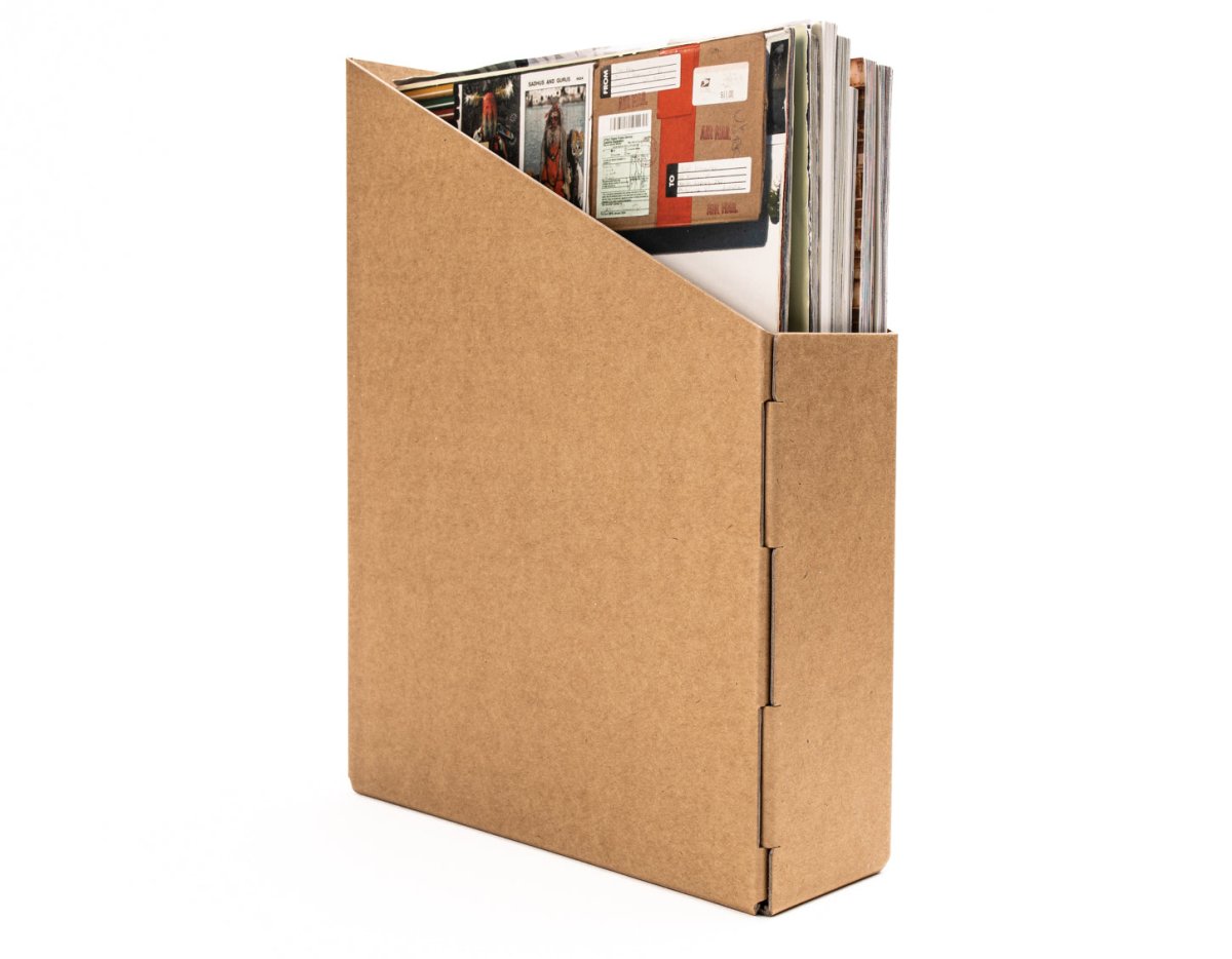 Stehsammler A4 Natur aus Recyclingpappe, für Zeitschriften Broschüren und Unterlagen