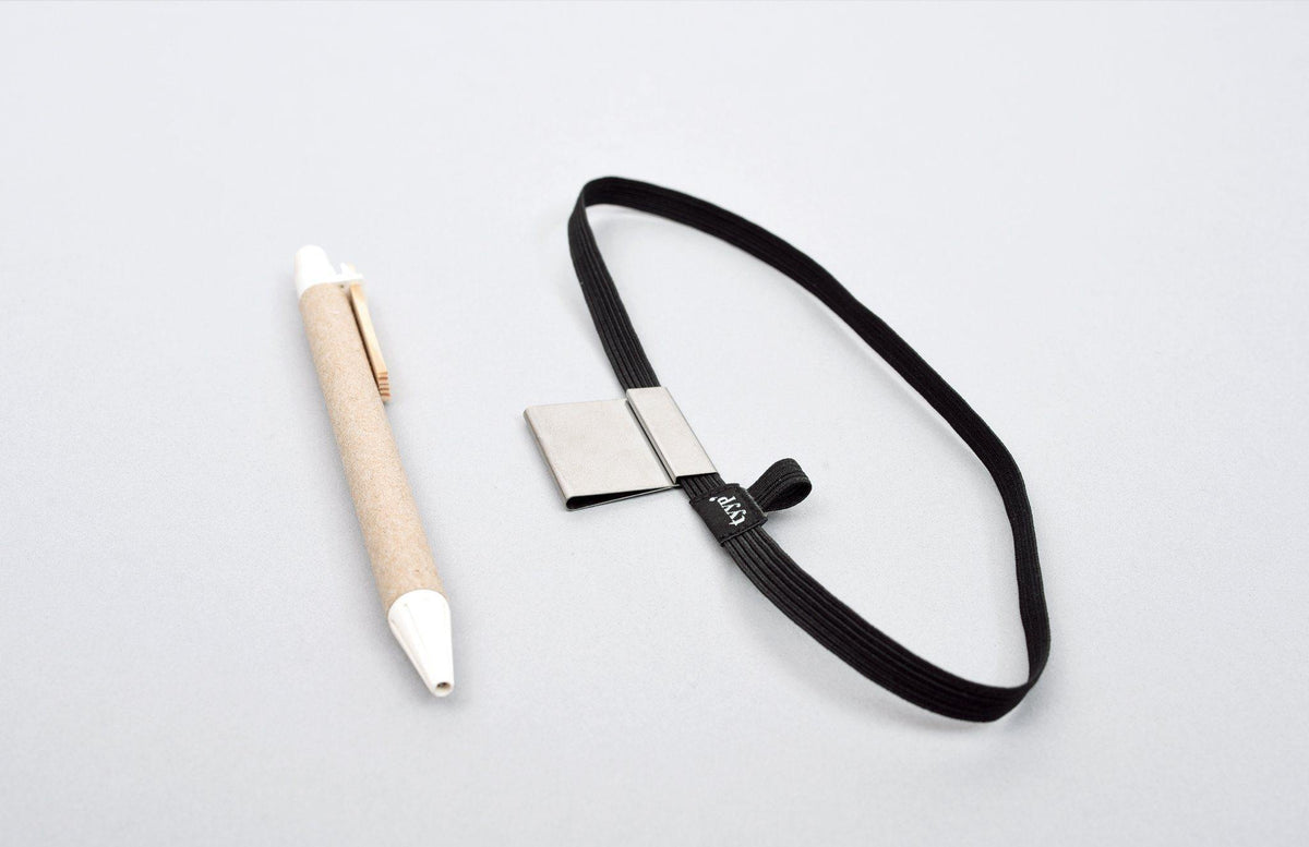 Elastischer Stifthalter mit Gummiband, Pen Loop für Notizbücher, Schwarz