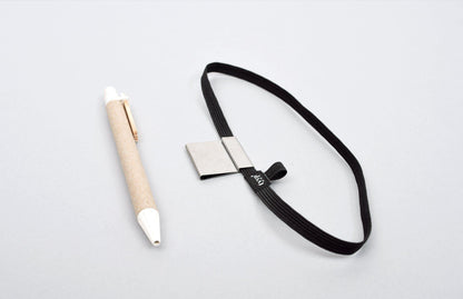 Elastischer Stifthalter mit Gummiband, Pen Loop für Notizbücher, Schwarz