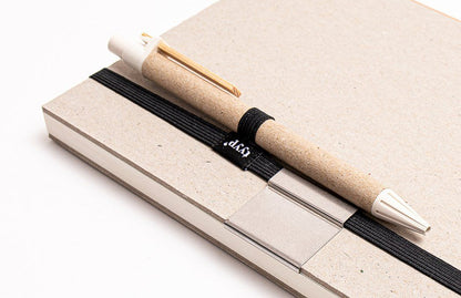 Stifthalter fürs Notizbuch mit Gummiband, Pen Loop zur Stiftbefestigung, Farbe Schwarz